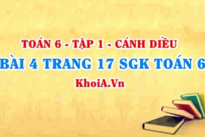 Bài 4 trang 17 SGK Toán 6 tập 1 Cánh Diều